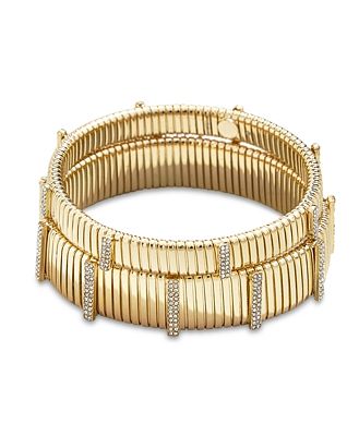 Baublebar Casey Pave Stretch Bracelet in Gold Tone