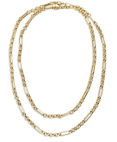 Baublebar Jay Mixed Link Long Necklace in Gold Tone, 40