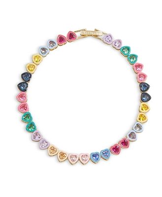 Baublebar Kali Multicolor Crystal Heart Flex Bracelet in Gold Tone
