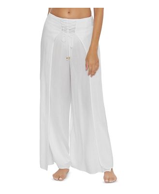 Becca by Rebecca Virtue Ponza Lace Up Pants Swim Cover-Up