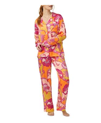 BedHead Pajamas Long Printed Silk Pajama Set