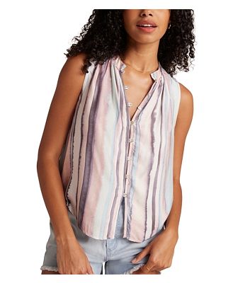 Bella Dahl Shirred Shoulder Sleeveless Shirt
