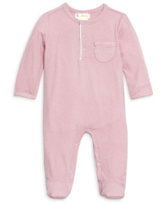 Bloomie's Baby Girls' Ribbed Playwear Footed Coverall, Baby - 100% Exclusive