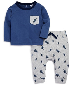 Bloomie's Boys' Lightning Print Shirt & Jogger Pants Set Baby - 100% Exclusive