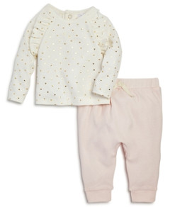 Bloomie's Girls' Heart Print Tee & Jogger Pants Set Baby - 100% Exclusive