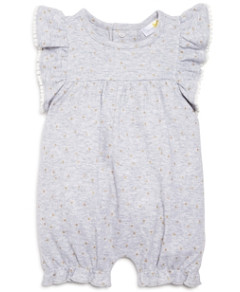 Bloomie's Girls' Ruffle-Sleeve Polka-Dot Short Coverall, Baby - 100% Exclusive