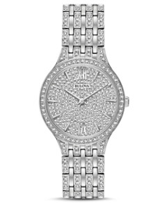 Bulova Crystal Pave Watch, 32mm