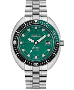 Bulova Oceanograper Green Dial Watch, 44mm