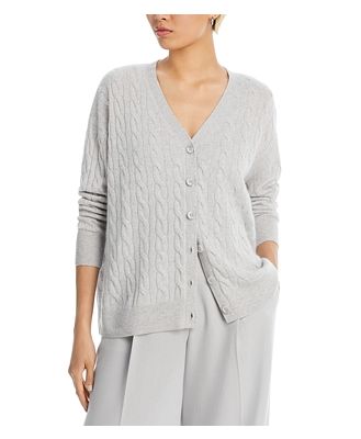 C by Bloomingdale's Cashmere Cable Knit Cashmere Cardigan - 100% Exclusive