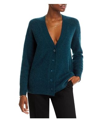 C by Bloomingdale's Cashmere Oversized V-Neck Brushed Cashmere Cardigan - 100% Exclusive