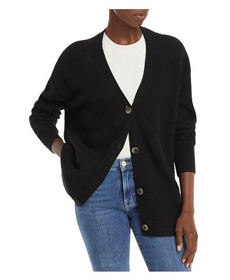 C by Bloomingdale's Cashmere Ribbed Oversized Cashmere Cardigan - 100% Exclusive