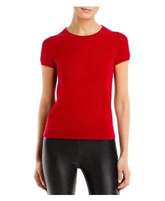 C by Bloomingdale's Short-Sleeve Cashmere Sweater - 100% Exclusive