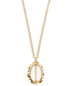 Capucine De Wulf Bliss Quartz Pendant Necklace in 18K Gold Plated, 19