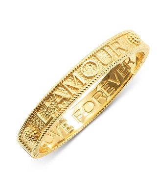 Capucine De Wulf L'Amour Toujour Hinged Bangle Bracelet in 18K Gold Plated