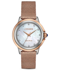 Citizen Ceci Diamond Mother-of-Pearl Dial Watch, 32mm