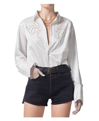 Citizens of Humanity Dree Embroidered Button Front Shirt
