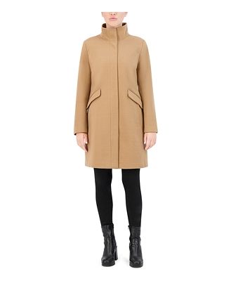 Cole Haan Twill Stand Collar Coat