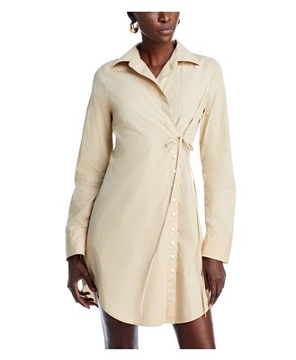 Derek Lam 10 Crosby Cindy Cotton Long Sleeve Mini Shirt Dress
