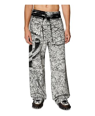 Diesel P-Markoval Cotton Teddy Fleece Printed Regular Fit Track Pants