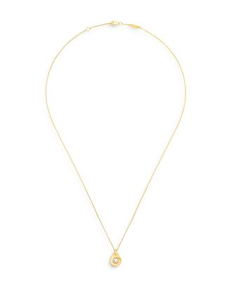 Dinh Van 18K Yellow Gold Menottes Pendant Necklace with Diamonds, 16.5