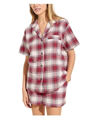 Eberjey Flannel Short Holiday Pajama Set
