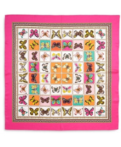 Echo Butterfly Display Silk Square Scarf