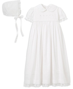 Elegant Baby Girls' Christening Gown & Bonnet Set - Baby
