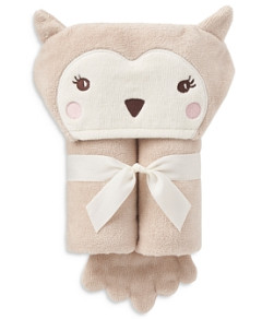 Elegant Baby Unisex Owl Hooded Cotton Wrap Towel - Baby