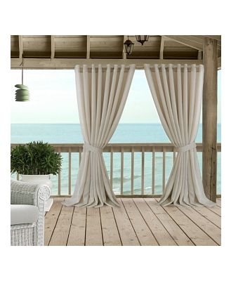 Elrene Home Fashions Carmen Sheer Indoor/Outdoor Tieback Curtain Panel, 114 x 108