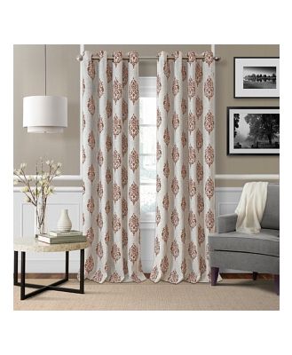 Elrene Home Fashions Navara Medallion Room Darkening Curtain Panel, 52 x 84