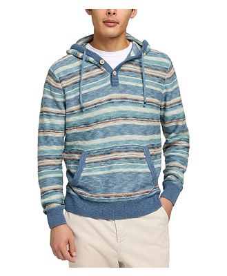 Faherty Cove Striped Sweater Hoodie