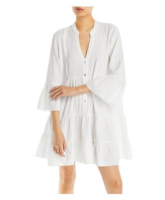 Faherty Kasey Cotton Tiered Dress