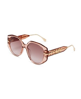 Fendi Fendigraphy Oval Sunglasses, 54mm
