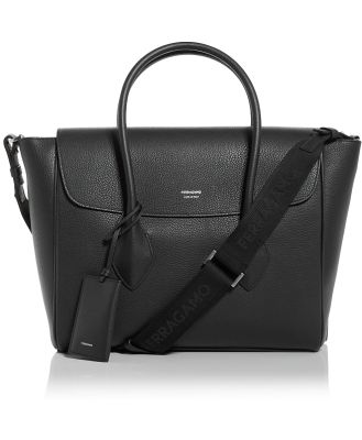 Ferragamo East West Leather Briefcase