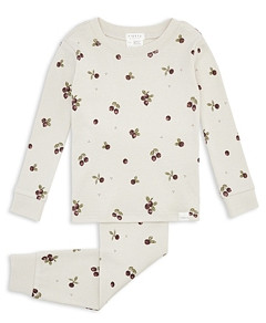 Firsts by petit lem Girls' Cranberries Print Pajama Set - Baby