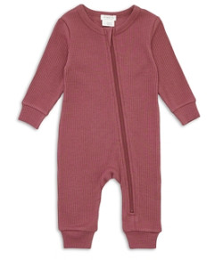Firsts by petit lem Unisex Rib Sleeper Coverall - Baby
