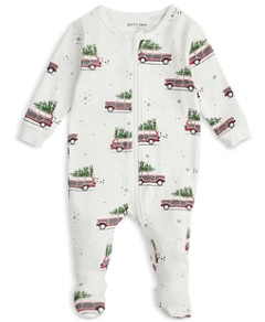 Firsts by petit lem Unisex Station Wagon Print Footie - Baby