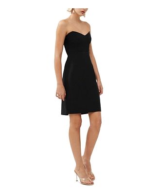 French Connection Echo Strapless Crepe Dress