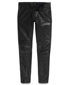 G-star Raw 5620 3D Knee-Zip Skinny Jeans in Black Coated Denim