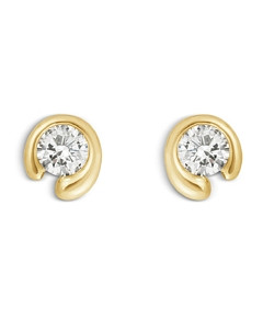 Georg Jensen 18K Yellow Gold 0.20 ct. Diamond Mercy Stud Earrings