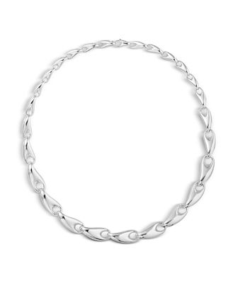 Georg Jensen Sterling Silver Reflect Graduated Link Collar Necklace, 17.72