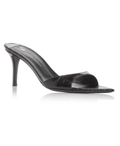 Giuseppe Zanotti Women's Intriigo Croc Embossed High Heel Slide Sandals