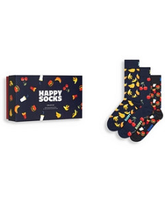 Happy Socks Food Crew Socks Gift Set, Pack of 3