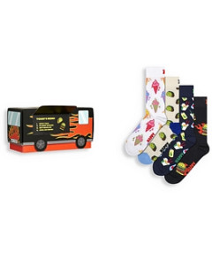 Happy Socks Food Truck Crew Socks Gift Set, Pack of 4