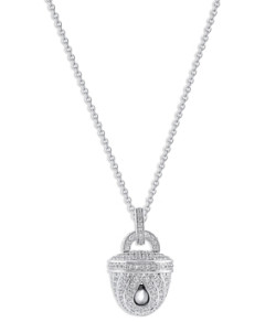 Harakh Diamond Bell Pendant Necklace in 18K White Gold, 0.5 ct. t.w., 18