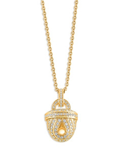 Harakh Diamond Bell Pendant Necklace in 18K Yellow Gold, 0.5 ct. t.w., 18