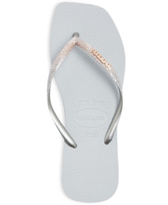 havaianas Women's Slim Square Toe Glitter Slip On Flip Flop Sandals