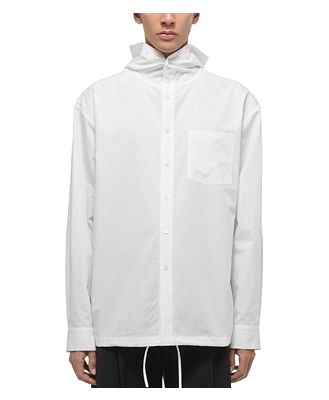 Helmut Lang Button Front Hooded Shirt
