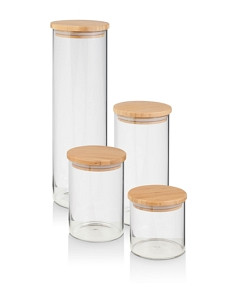 Honey Can Do Bamboo Jar Storage, Set of 4