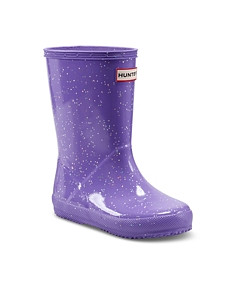 Hunter Unisex Original Kids First Classic Glitter Rain Boots - Toddler, Little Kid